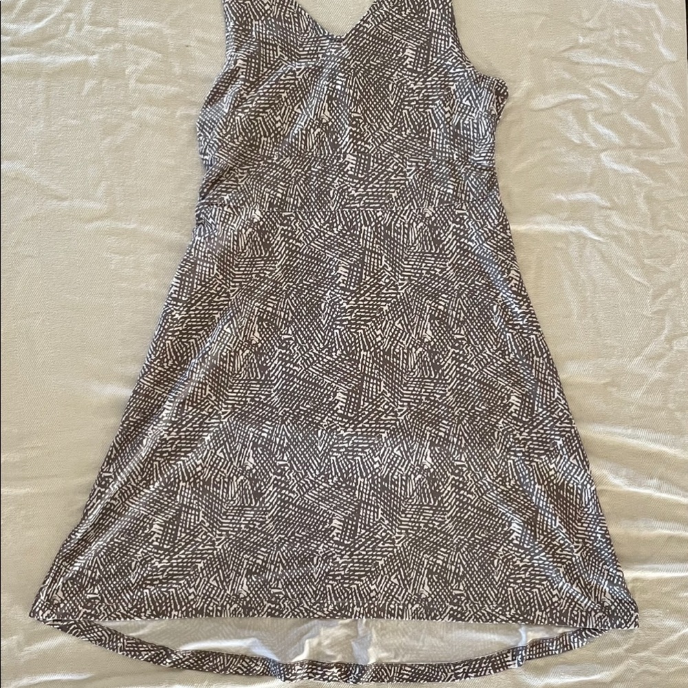 Lolë tank dress gray white sz Large